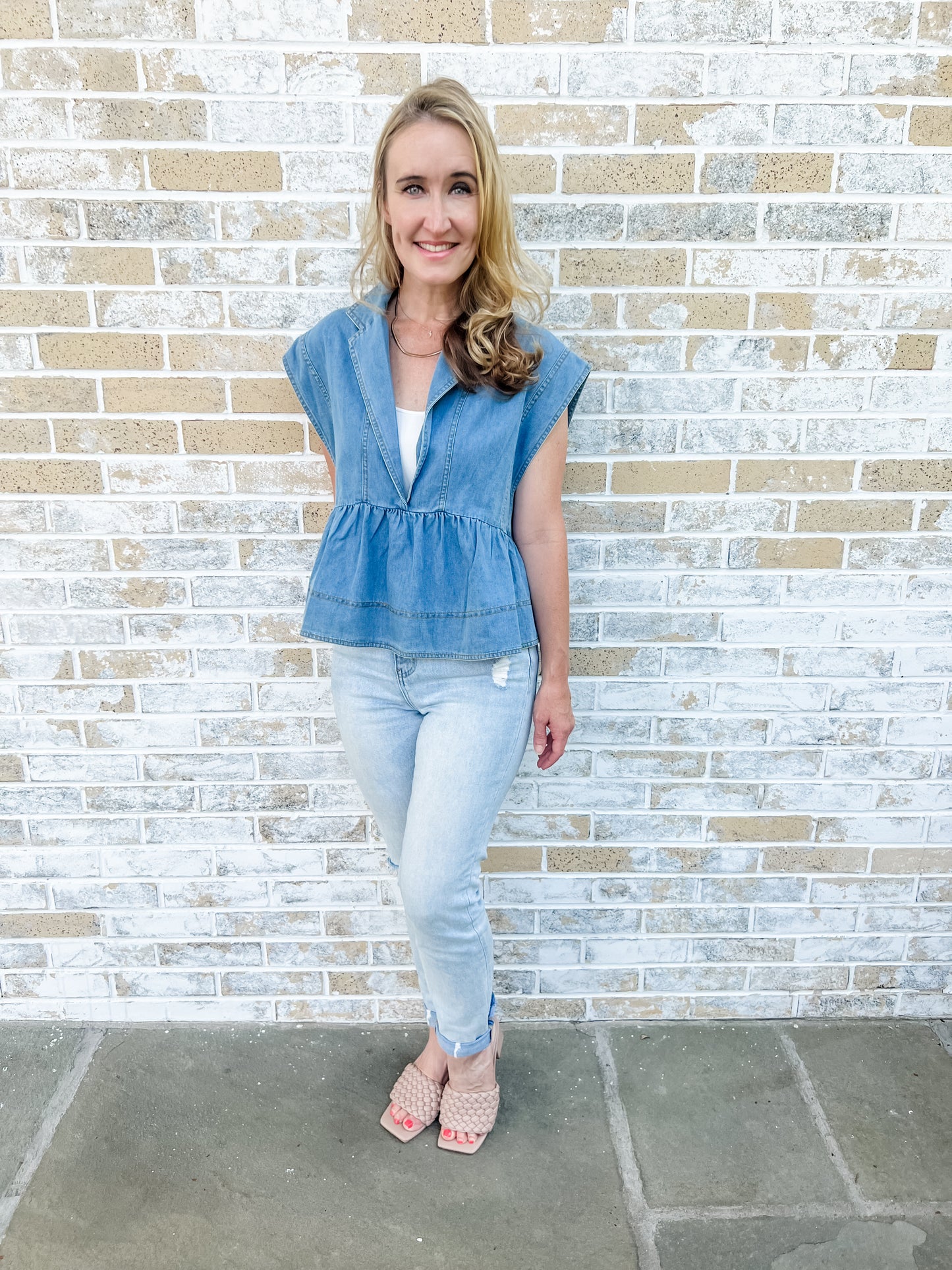 Marissa Denim Babydoll Top